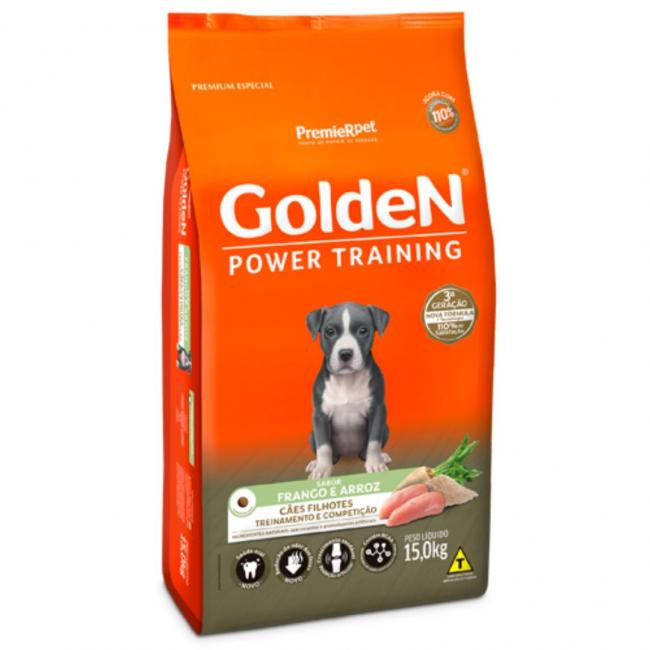 GoldeN Power Training Ces Filhotes Sabor Frango & Arroz