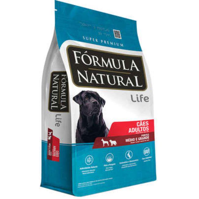 Frmula Natural Life Super Premium Ces Adultos Portes Mdio e Grande